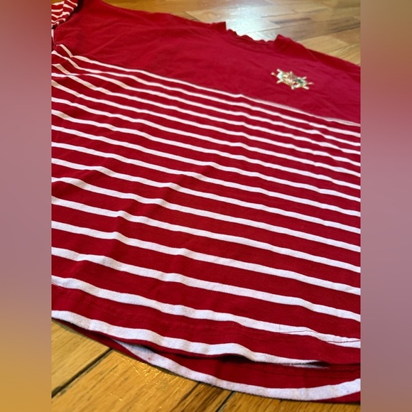 Disney Cruise Line Spirit Jersey Red White Glitter Sailor Striped Sz L NWT FLAW - Picture 6 of 14